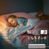 Personalized Photo Night Lights With Birth Flower Images