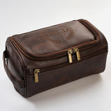 Personalized Men's Leather Toiletry Bag