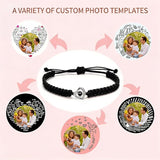 Personalized Photo Projection Bracelet Custom Memorial Gift for Women Men Couples & Family Unique Keepsake Jewelry for Dogs Lovers Perfect Mother's Day Birthday