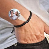Personalized Photo Projection Bracelet Custom Memorial Gift for Women Men Couples & Family Unique Keepsake Jewelry for Dogs Lovers Perfect Mother's Day Birthday