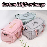 Custom Large Capacity Travel Bag Personalized Duffle Bag with Print Name Foldable Dry/Wet Travel Bag with Shoe Compartment for Women/Men for Sports Dance Gym Travel Weekender Overnight Bridesmaid
