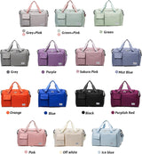 Custom Large Capacity Travel Bag Personalized Duffle Bag with Print Name Foldable Dry/Wet Travel Bag with Shoe Compartment for Women/Men for Sports Dance Gym Travel Weekender Overnight Bridesmaid