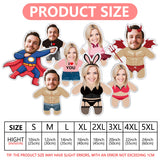 Custom Face Pillow Cute Personalized Photo Plush Doll 3D Double-Sided Plush Stuffed Pillow for Home Sofa Decor Customized Funny Pillow for Valentines Day Gifts for Boyfriend Girlfriend Him Her