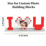 Custom Valentines Day Gifts Building Blocks Personalised I Love You Building Bricks with Photo DIY Blocks Puzzles Couple Gifts for Lovers Girlfriend Boyfriend