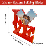 Custom Valentines Day Gifts Building Blocks Personalised I Love You Building Bricks with Photo DIY Blocks Puzzles Couple Gifts for Lovers Girlfriend Boyfriend