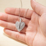 My Guardian Angel Always Close to My Heart - Personalized Sterling Silver Angel Wing Photo Locket Necklace