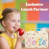 Personalized Kids Insulated Lunch Bag with Name & Logo Customization Portable Preppy Children Lunch Box Bag for Girls 3-Lays Insulated Large Lunch Tote Toxes for School Travel Picnic Birthday Gifts