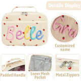 Personalized Kids Insulated Lunch Bag with Name & Logo Customization Portable Preppy Children Lunch Box Bag for Girls 3-Lays Insulated Large Lunch Tote Toxes for School Travel Picnic Birthday Gifts