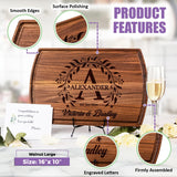 Personalized Wedding Gift Cutting Board for Couples Custom Engraved Walnut Cherry or Bamboo Wood Charcuterie Board Anniversary & Housewarming Real Estate Closing Engagement & Bridal Shower Gift