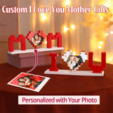Custom Valentines Day Gifts Building Blocks Personalised I Love You Building Bricks with Photo DIY Blocks Puzzles Couple Gifts for Lovers Girlfriend Boyfriend