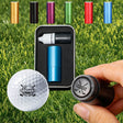 Personalized Large Golf Ball Stamp – 20 mm Logo with Metal Storage Case Custom Name or Logo Reusable Golf Ball Marking Men's Golf Accessories Gifts for Golf Lovers Golfers Dad Husband