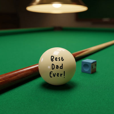 Personalized Billiards Cue Ball with Pouch