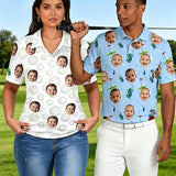 Personalized Golf Polo Shirt  Custom Face on Shirt  Funny Print Quick Dry Polo Shirt  Unisex Golf Outfits  Gifts for Golf Enthusiasts  Golfer  Dad  Grandpa Husband Boyfriend Family Friends