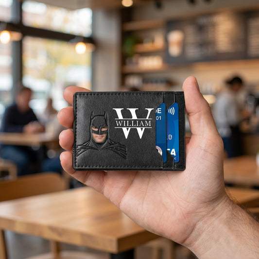 Personalized Bat Wallet with Name