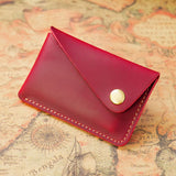 Personalised Leather Card Holder, Custom Credit Card Wallet, Leather Front Pocket Minimalist Card Case