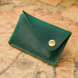 Personalised Leather Card Holder, Custom Credit Card Wallet, Leather Front Pocket Minimalist Card Case