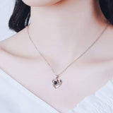 Personalized Picture Projection Necklace for Women - Custom Photo Love Heart Pendant - Customized Portrait Jewelry - Birthday Anniversary Memorial Gifts for Her