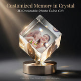 Personalized Photo Collage Frame 3D Rotatable Crystal Cube Custom Multi Picture Frame DIY Wedding Photo Frame Personalized Keepsake Gift for Wedding Gifts Home Decoration Family Love Friends