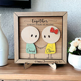 Personalized Couple Wooden Sign, Valentines Day Gift for Her/Him