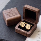 Personalized Father of the Bride Cufflinks Custom Engraved Cufflinks Forever Your Little Girl Stainless Steel Cuff Links with Wood Gift Box Jewelry Gift for Father Wedding Gifts for Daddy