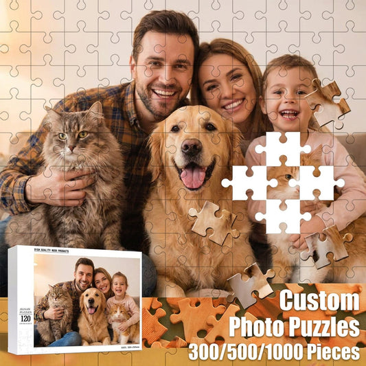 Personalized Photo Puzzle Custom Jigsaw Puzzle from Your Picture 35-1000 Pieces with Gift Box Birthday Gifts for Family Couples Friends Wedding Anniversary Graduation Xmas Gifts