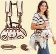 Personalized Dog Carrier Bag with Custom Embroidered Pet Name | Pet Name Embroidery Horizontal Sling Tote Adjustable Safety Strap Travel & Hiking Use Small Dog Carrier
