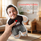 Custom Face Pillow Cute Personalized Photo Plush Doll 3D Double-Sided Plush Stuffed Pillow for Home Sofa Decor Customized Funny Pillow for Valentines Day Gifts for Boyfriend Girlfriend Him Her