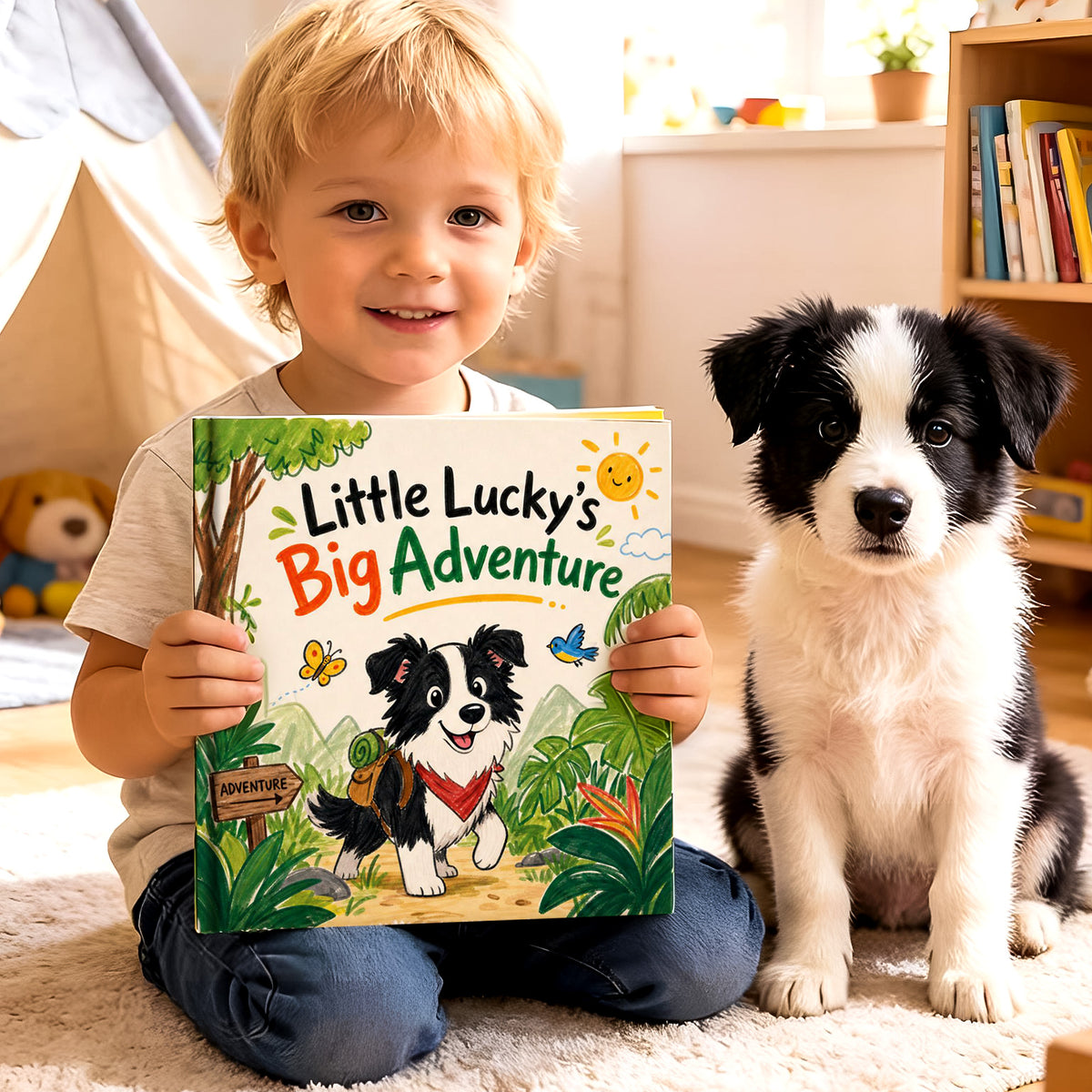 Personalized Dog Storybook with Photo & Name Custom Dog Adventure Book for Kids Toddler Bedtime Book Keepsake Gift for Pet Family Christmas Birthday Gifts for Pet Lovers Baby Shower Gifts