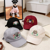 Personalized Embroidered Hats with Pet Portrait & Birth Flower 100% Cotton Custom Name Baseball Cap for Men Women with Adjustable Buckle Christmas Birthday Gift for Pet Owners Lovers Multi