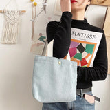 Personalized Embroidered Corduroy Tote,Custom Name Tote Bag
