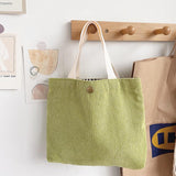 Personalized Embroidered Corduroy Tote,Custom Name Tote Bag