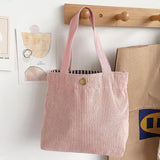 Personalized Embroidered Corduroy Tote,Custom Name Tote Bag