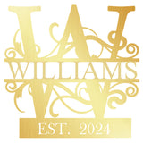 Custom Metal Name Sign | Metal Wall Art | Last Name Sign