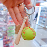 Personalized Mini Baseball Keychain