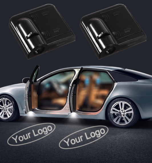 2Pcs Custom Logo LED Projector Car Door Step Courtesy Welcome Lights